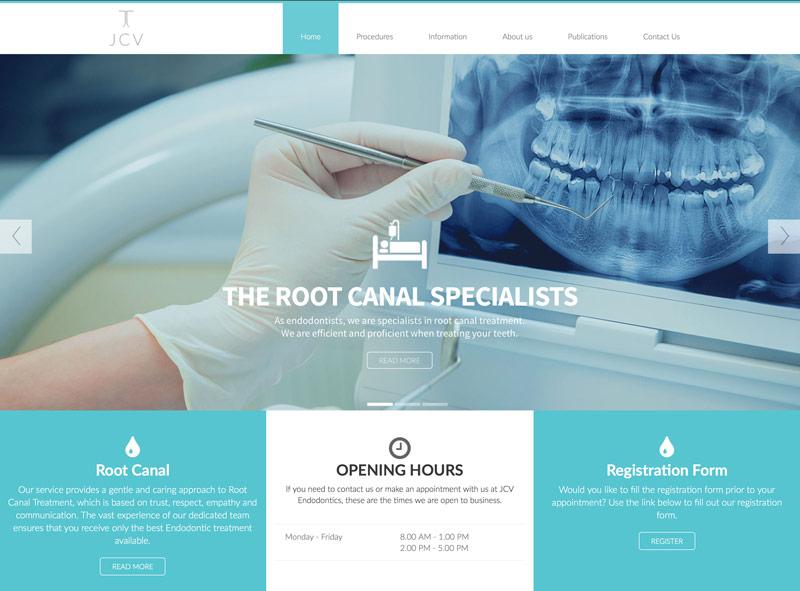 JCVs new website and branding - JCV Endodontic Treatment